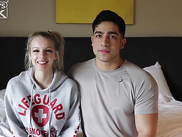 Tattoo teen spinner Ashley Daniel in bed with hot Diego Cruz