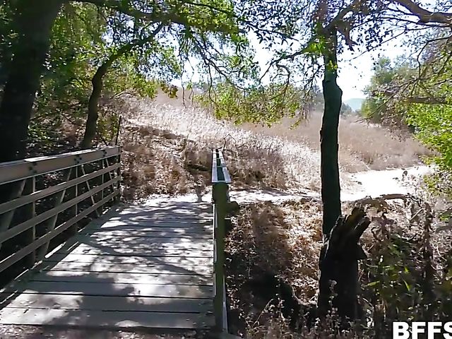 Three girls one guy outdoors with Izzy Lush, Samantha Hayes and Avery Moon