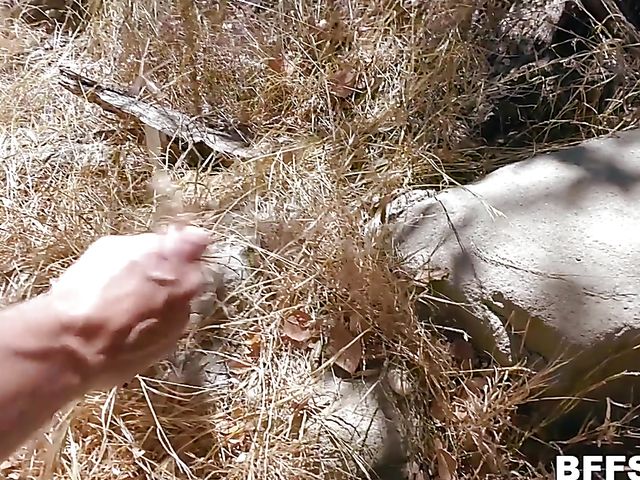 Three girls one guy outdoors with Izzy Lush, Samantha Hayes and Avery Moon