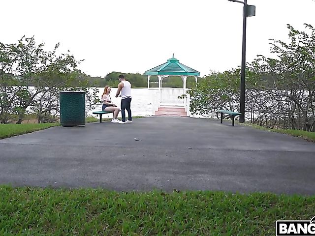 Redhead Arietta Adams rimming and fucking on the road