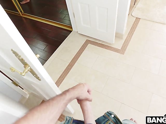 Busty ebony teen takes a white sausage