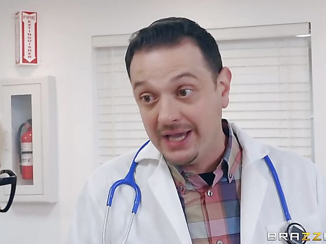 Big titted blonde nurse Julie Cash fucks her patient