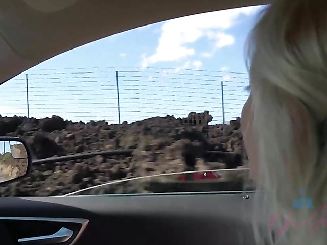 Traveling with small tits blonde Riley Star