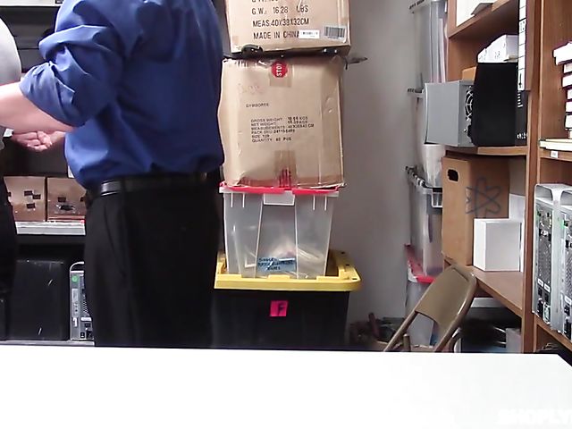 Shy teen shoplifter Naomi Nash gets pounded