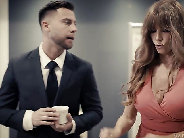 Big breasted mature woman Darla Crane gets shagged in the office