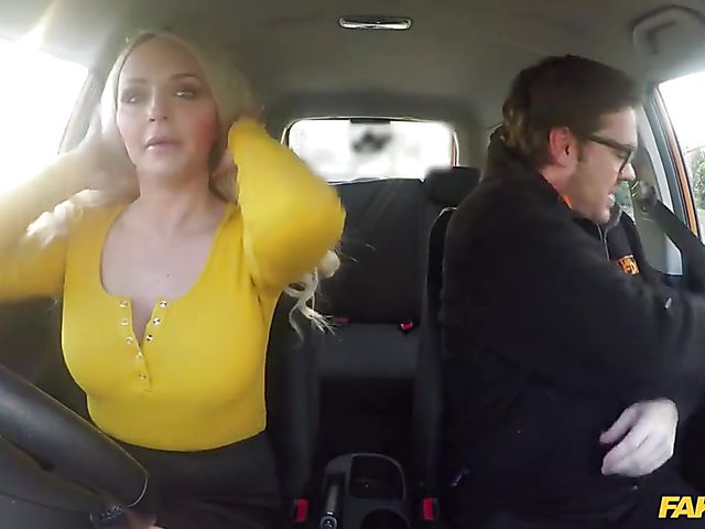 Filthy driving and car sex with Louise Lee