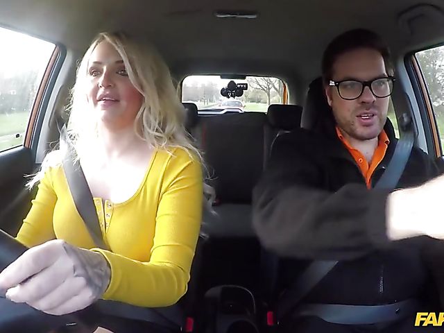Filthy driving and car sex with Louise Lee