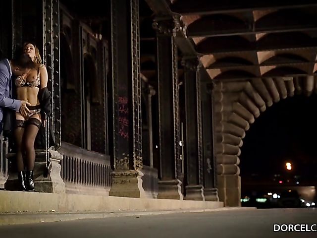 Busty French lady Tiffany Leiddi gets fucked in front of her man