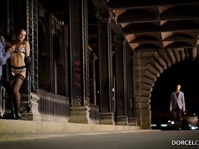 Busty French lady Tiffany Leiddi gets fucked in front of her man