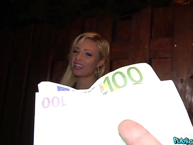 Sex for money with blond haired slut Gabi Gold