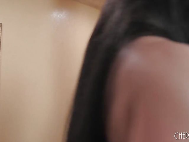 Tied guy gets his cock used by Jennifer White