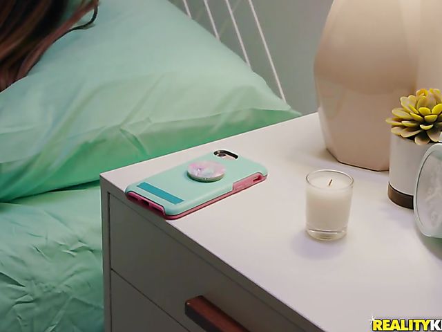 Sleepy Skylar Snow with big natural boobs