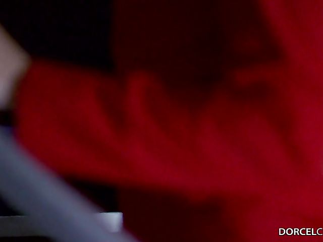 French DP in the sky with sexy stewardess Clea Gaultier