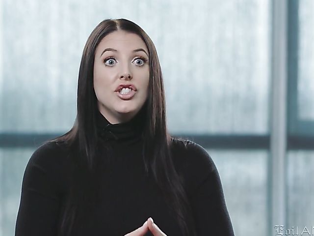 Angela White anal with three throbbing cocks