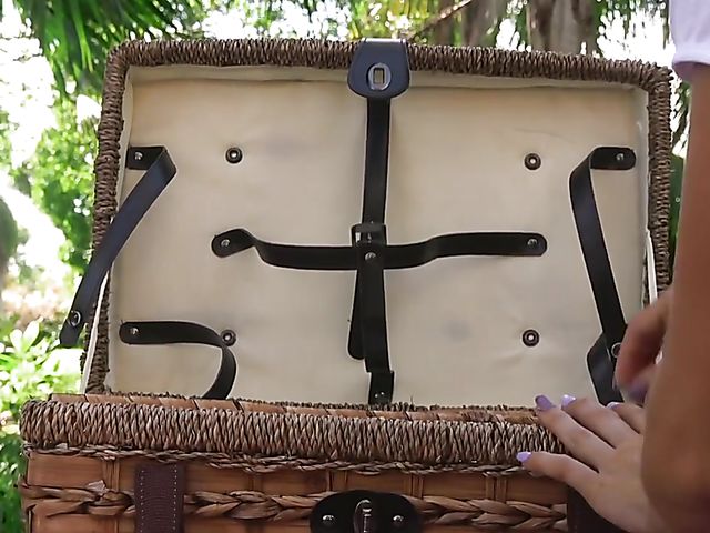 Outdoor anal on a blanket with slutty Tucker Stevens