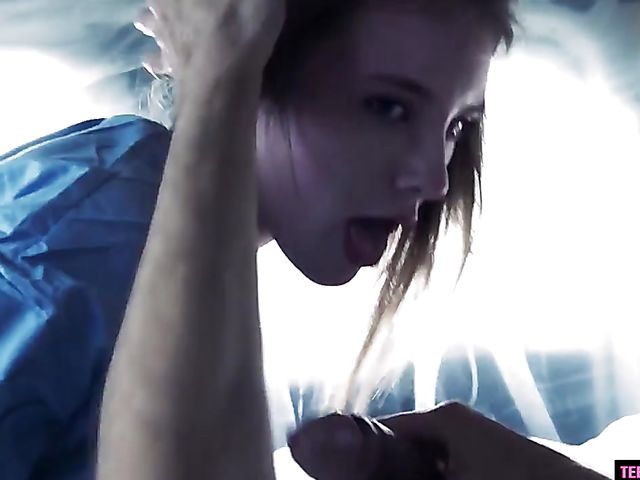 Cute young nurse Melody Marks making a dead man rise