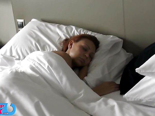 Double penetration in the morning with redhead Morgan Rodriguez