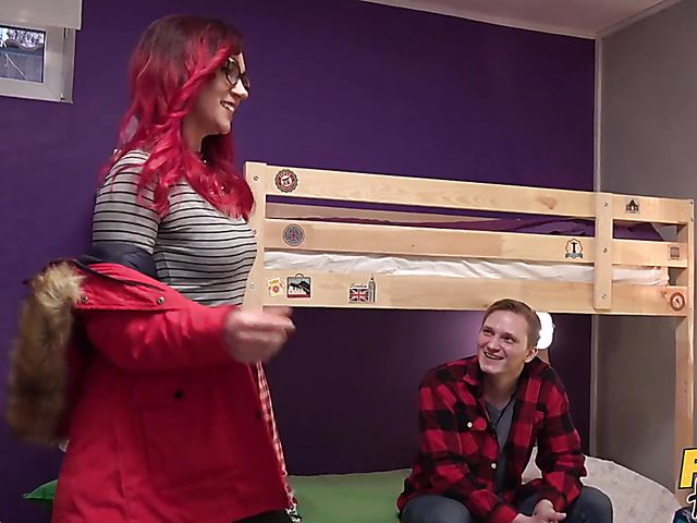 Hostel fuck with sexy brunette Katy Rose 