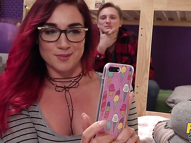 Hostel fuck with sexy brunette Katy Rose 