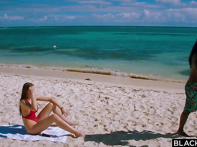 Interracial beach fuck with Stacy Cruz and Freddy Gong