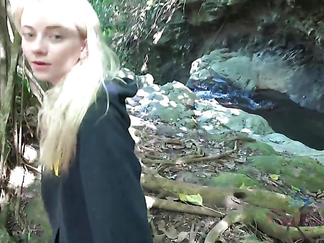 Outdoor POV with blonde girl Riley Star