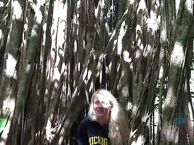 Outdoor POV with blonde girl Riley Star