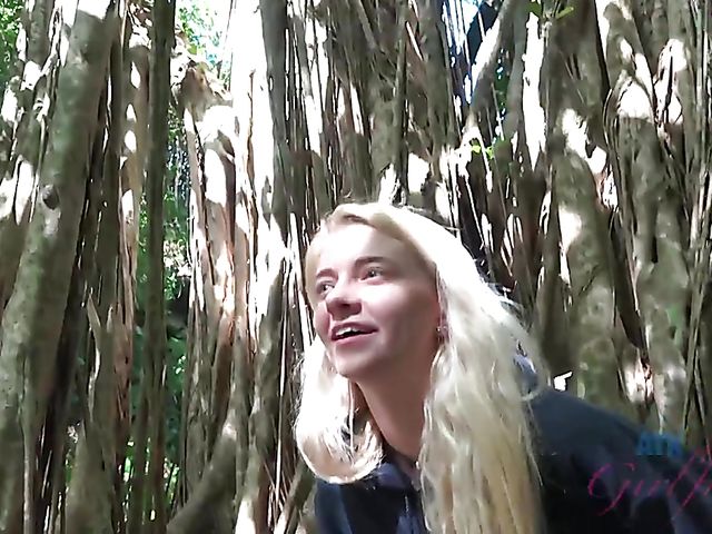 Outdoor POV with blonde girl Riley Star