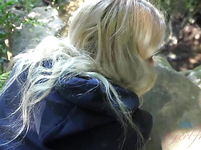 Outdoor POV with blonde girl Riley Star