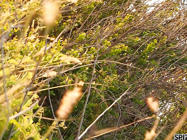 Outdoor sex by the river with skinny Emma Hix