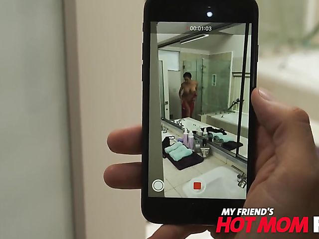 Busty hot mom Reagan Foxx  takes a cock after shower