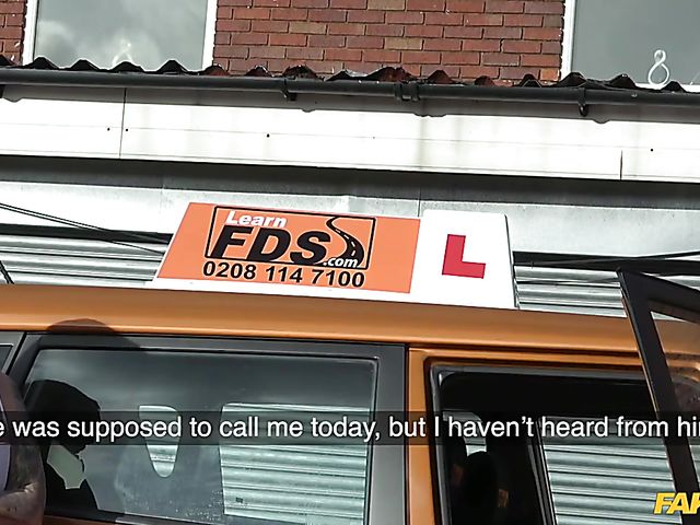 Car interracial fuck with big titty blonde Louise Lee