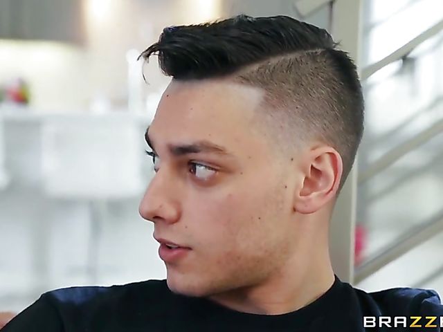 Blonde busty MILF Alena Croft gets railed in the kitchen