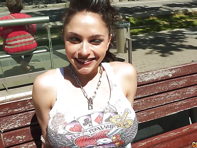 Big tits Spanish hottie Marta La Croft gets picked up in the street