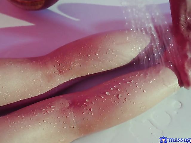 Massage fuck session with soaking wet Freya Dee