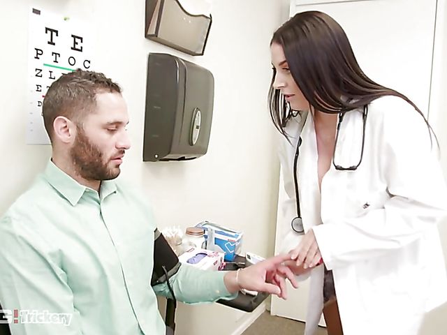 Busty doctor Angela White is a cock expert