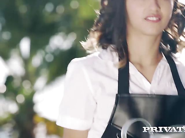 Scarlet Domingo - Cute latina maid anal with a lucky man