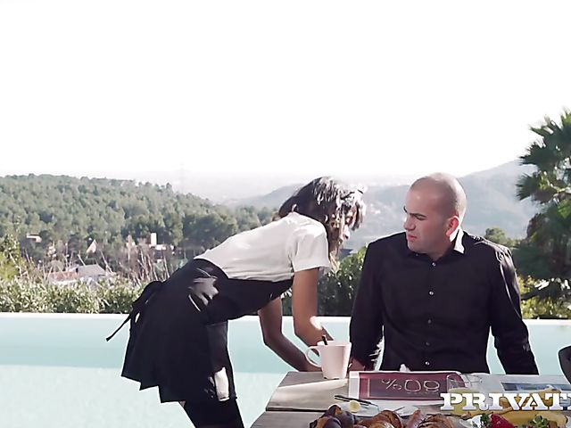 Scarlet Domingo - Cute latina maid anal with a lucky man