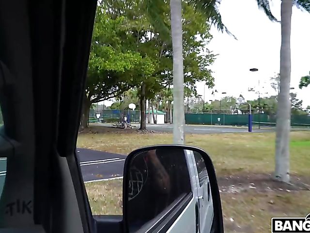 FFM threesome in a van with Paris White and Serena Skye