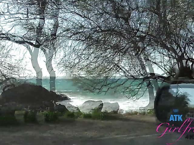 Naughty teen Violet Rain shows her goods