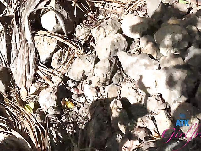 Naughty teen Violet Rain shows her goods