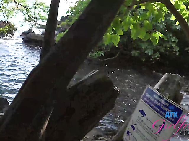 Naughty teen Violet Rain shows her goods