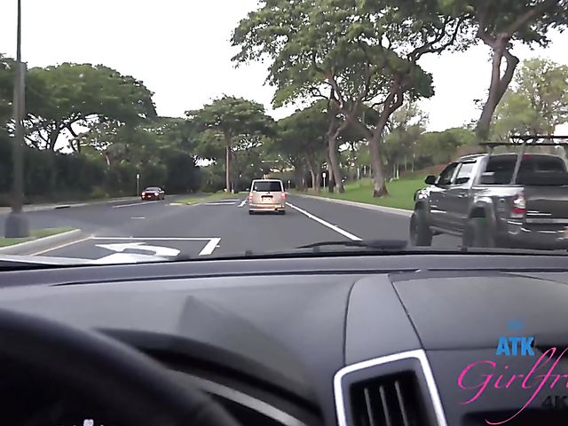 Naughty teen Violet Rain shows her goods