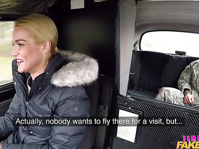 Female fake taxi with sexy Cherry Parker 