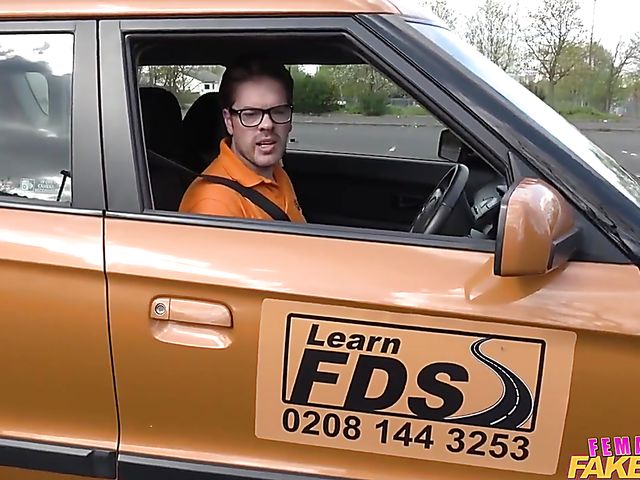 Female fake taxi with sexy Cherry Parker 