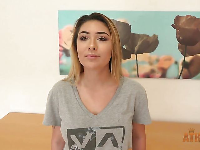 Big tits casting with cute Serena Skye