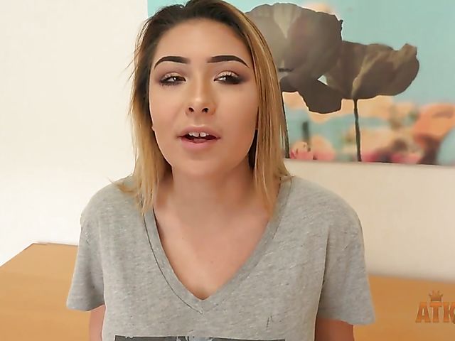 Big tits casting with cute Serena Skye