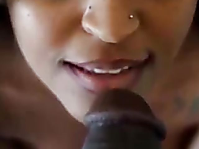 Real indian POV blowie with a black sausage