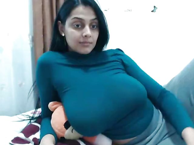Busty indian plays with herself on webcam