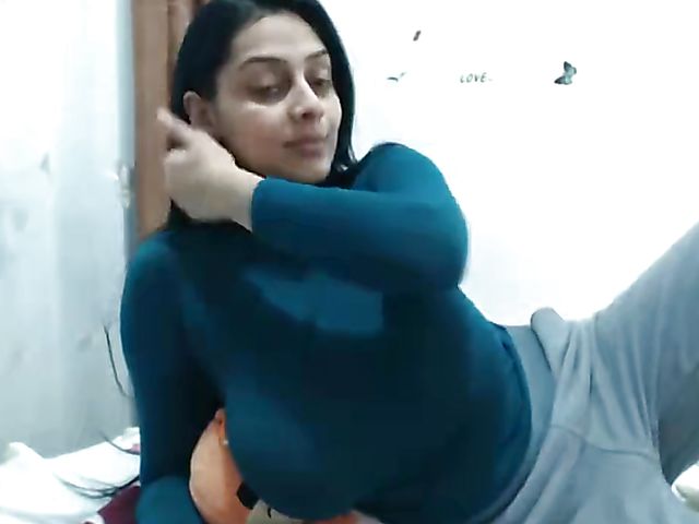 Busty indian plays with herself on webcam