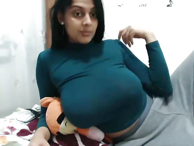 Busty indian plays with herself on webcam